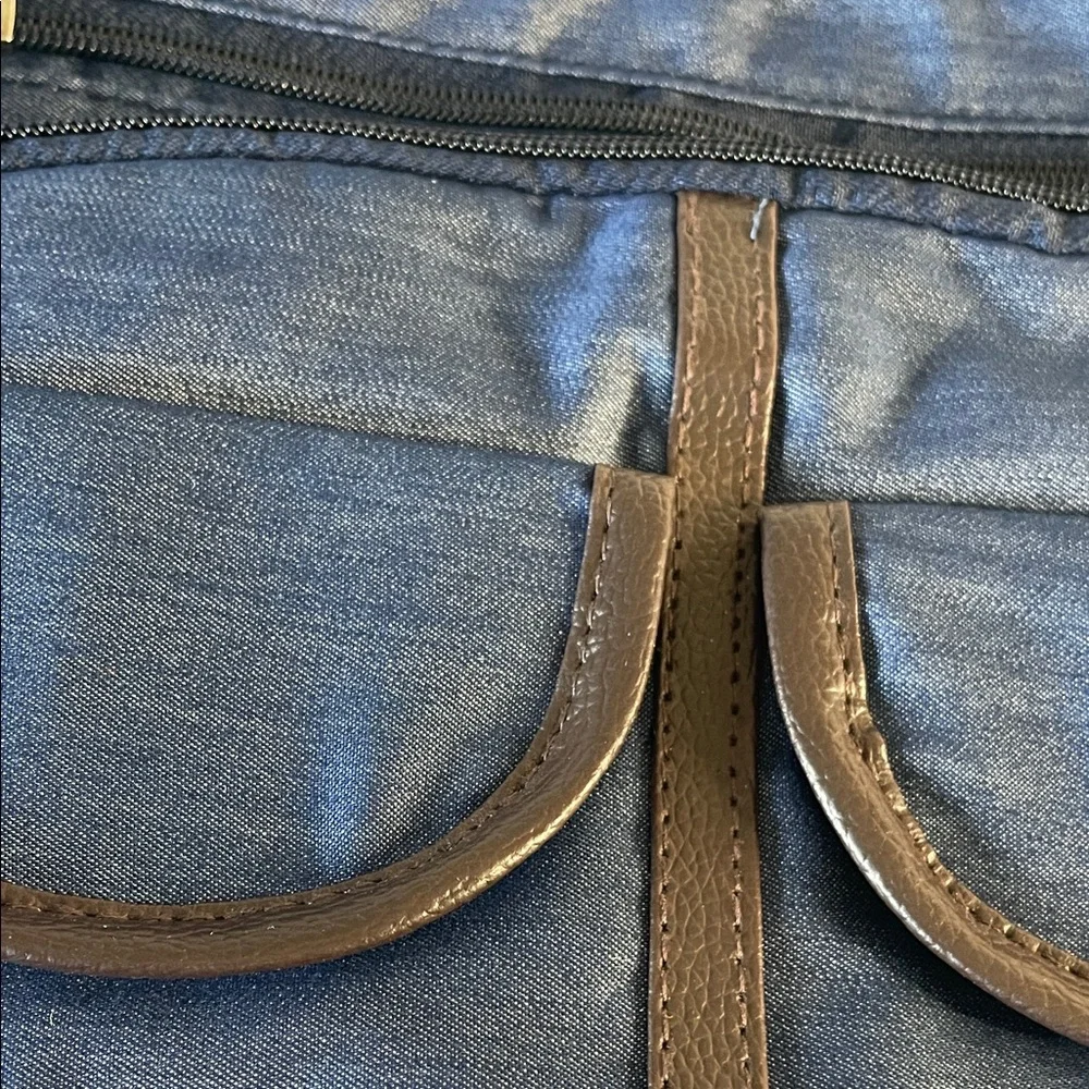 Stylish Blue and Brown Crossbody Bag Set